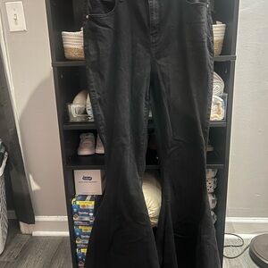 ARULA Black bell bottom Women's Jeans